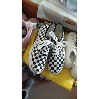 G1[SẴN 38] Giày ulzzang basic kẻ caro đen trắng (ảnh thật ở cuối)
