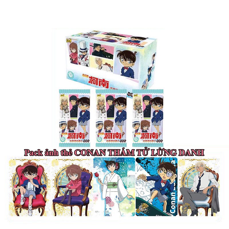 (M80) Pack ảnh thẻ CONAN THÁM TỬ LỪNG DANH set card gacha nhân phẩm anime chibi dễ thương xinh xắn