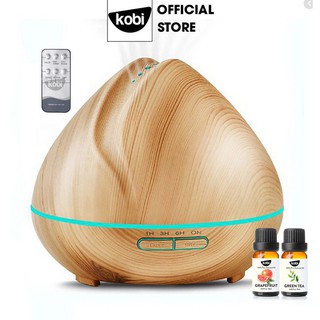 Combo máy xông tinh dầu Kobi Búp Sen tặng kèm 2 chai tinh dầu Kobi nguyên chất