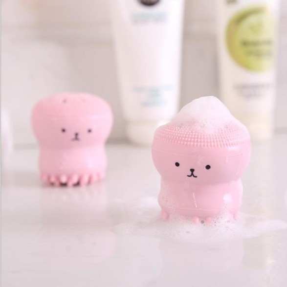 [Hàng mới về] Cọ rửa mặt bằng silicon massage và tẩy tế bào chết cho da thiết kế hình con sứa xinh xắn | BigBuy360 - bigbuy360.vn