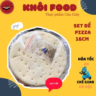 Đế pizza tươi kèm lóa thơm, phô mai bào làm pizza tại nhà cho bé set 5 chiếc đế size 16 cm