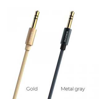 Cáp audio aux borofone bl3 chuyển jack 3.5mm sang jack 3.5 mm, 1m, truyền tải chống mất dữ liệu