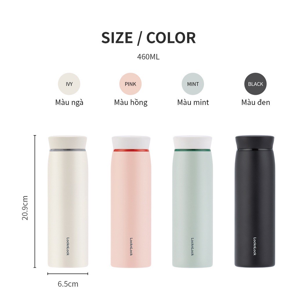 Bình Giữ Nhiệt Feather Light Ring Lock&Lock LHC4244 460ml - Hàng Chính Hãng