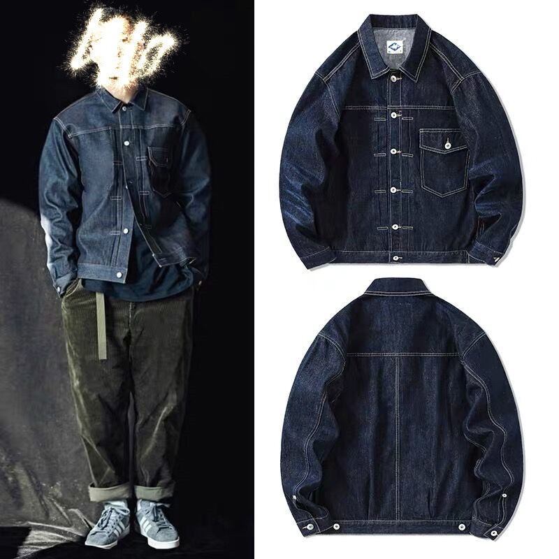 Áo Khoác Denim Dáng Rộng Phong Cách Đường Phố Hàn Quốc Thời Trang Thu Đông Dành Cho Nam