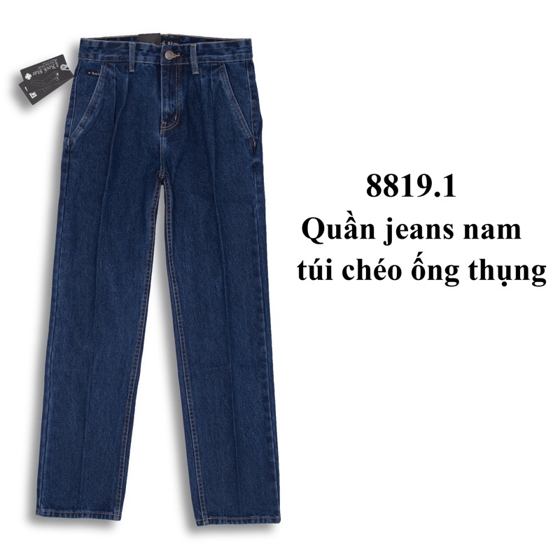 (Ảnh chụp thật )Quần Jeans nam túi chéo ống thụng dành cho các bác trung niên có 3 màu cực đẹp