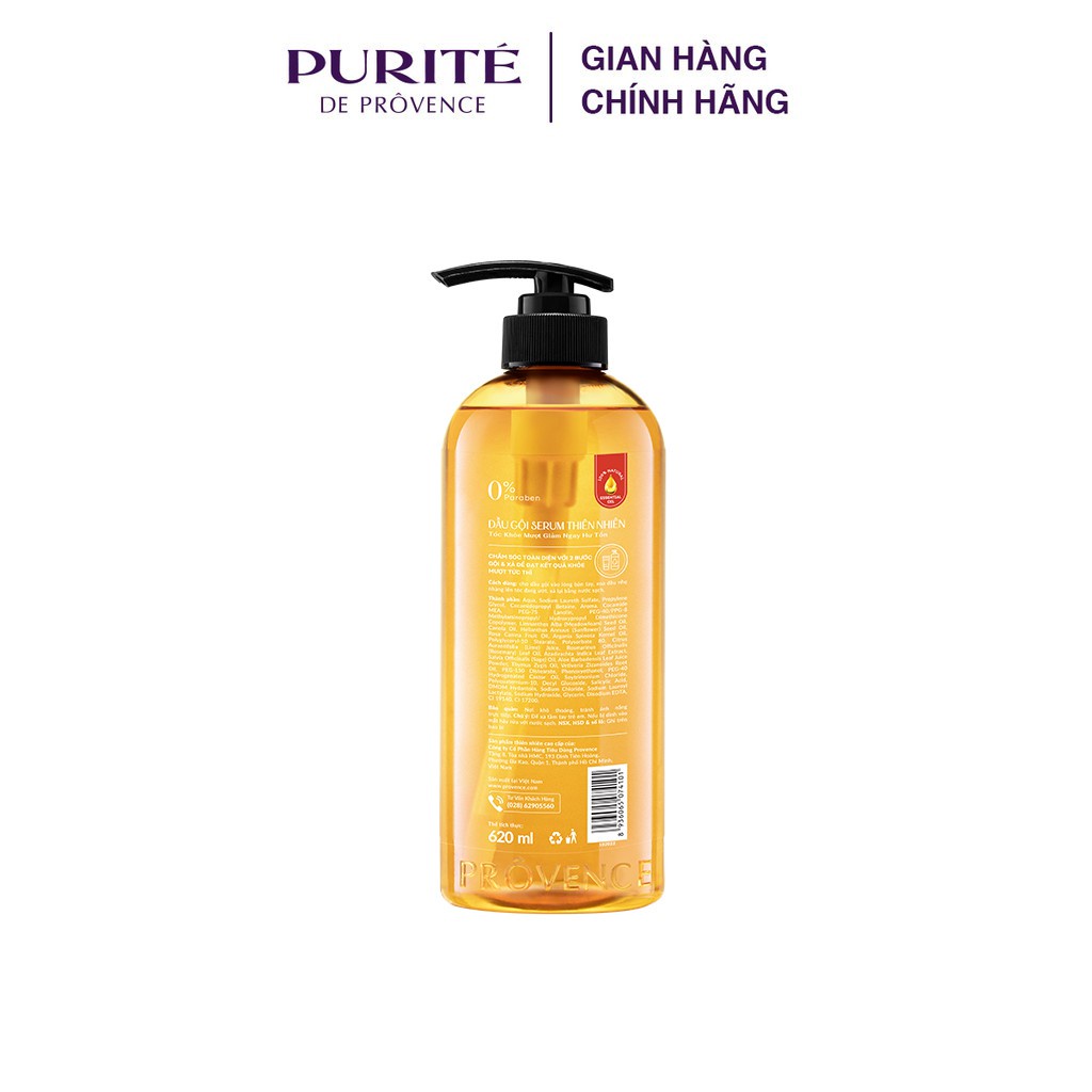 Dầu gội Purité serum thiên nhiên giảm ngay hư tổn 620ml