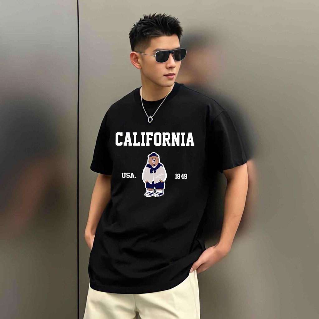 Set Gấu Califonia  - Vải cotton cao cấp nam nữ unisex local brand set bộ