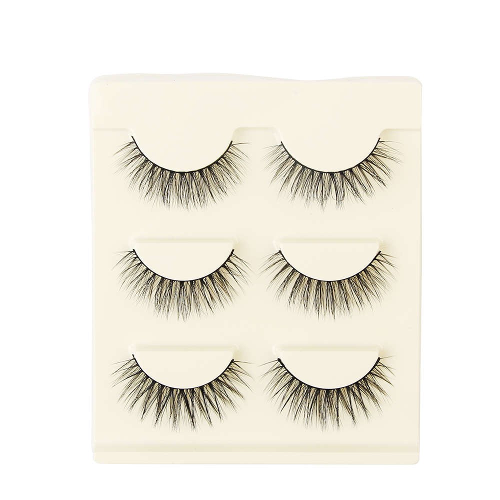 Bộ 3 Cặp 3D Lông mi chồn/MAGEFY có độ cong sẵn kiểu dáng 3D có thể tái sử dụng 3D 3PCS  Fashion Eyelashes