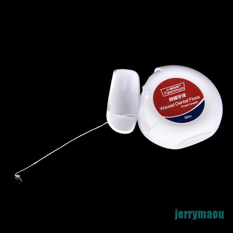 [JERM] 50m Peppermint Micro wax  Floss Care Picks Tooth Cleaner Health Supplies  RAOU