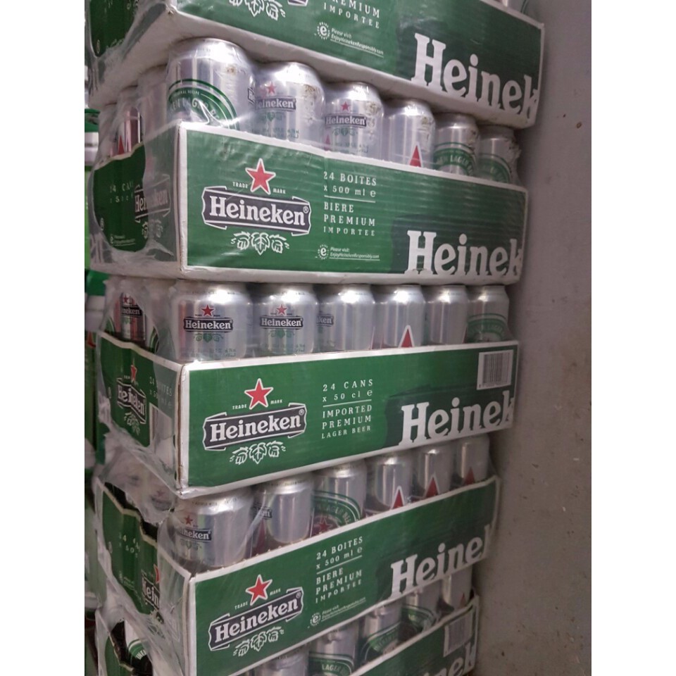 Thùng 24 Lon Bia Heineken Hà Lan (Lon Cao 500ml)