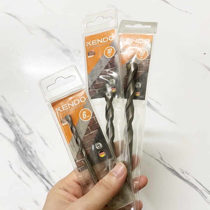 Mũi khoan tường, khoan bê tông đuôi kẹp KENDO chính hãng 6mm 10mm 12mm siêu bền đẹp