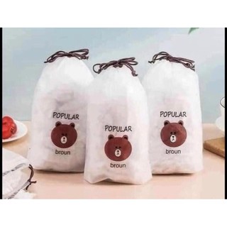 100 túi bọc thực phẩm gấu( loại đủ cân)