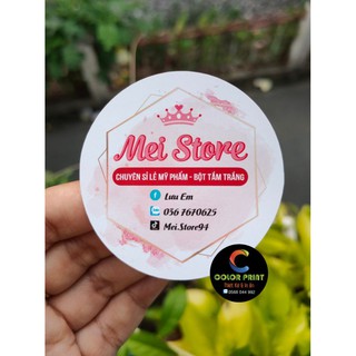 In tem theo yêu cầu SET 50 Tem Bột Trà Xanh - Decal Giấy -Free thiết kế - cắt bế bóc dán - ColorBoom