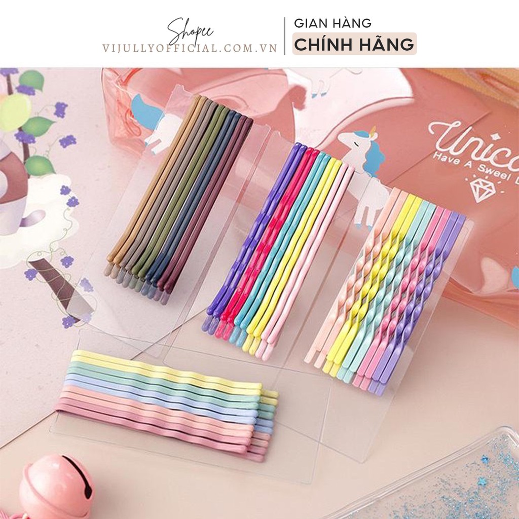Kẹp tóc tăm nhiều màu phong cách Hàn Quốc cho bạn gái