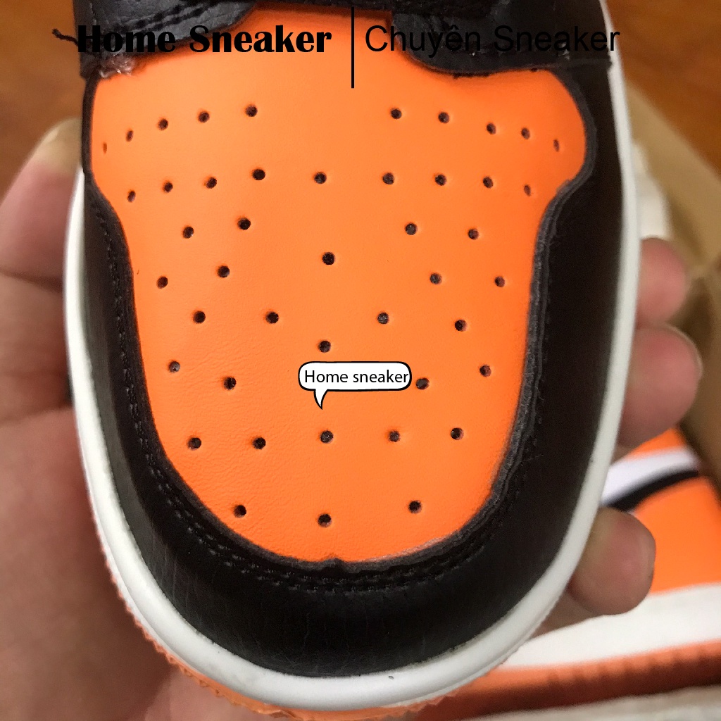 Giày thể thao nữ nam, giày sneaker cao cổ JD1 màu cam đen full box bill size 36-43