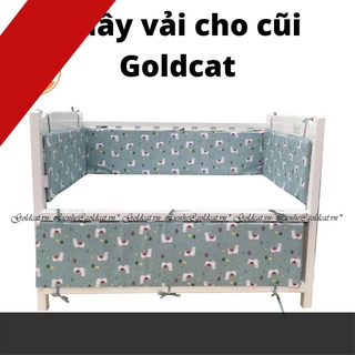[ hot sale ] QUÂY CŨI CHO BÉ GOLDCAT - CHẤT LIỆU THÔ LỤA COTTON MỀM MỊN - BỘ 4 TẤM QUÂY XUNG QUANH CŨI, TẠO KHÔNG GIAN