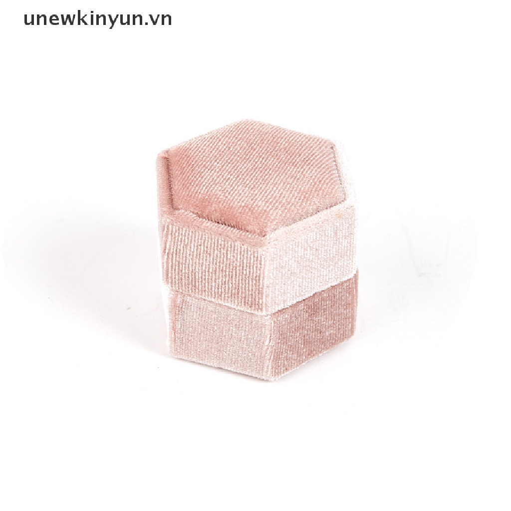 Hộp Đựng Nhẫn Cưới Hình Lục Giác Chất Liệu Nhung