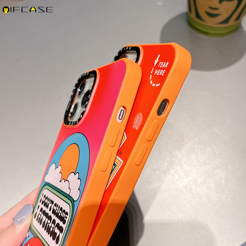 Ốp Điện Thoại Silicon Họa Tiết Quả Cam/Cà Chua Màu Cầu Vồng iPhone 13 12 12 11 Pro Max XS Max XR X 7 8 Plus