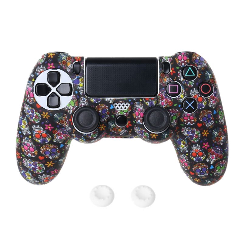 Set vỏ silicon bảo vệ với cần điều khiển dành cho tay cầm chơi game PS4