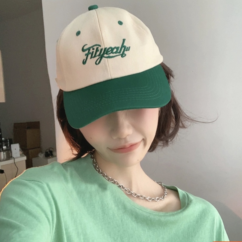 Mũ lưỡi trai MG STUDIO thêu chữ phối màu sắc thời trang cho nam và nữ