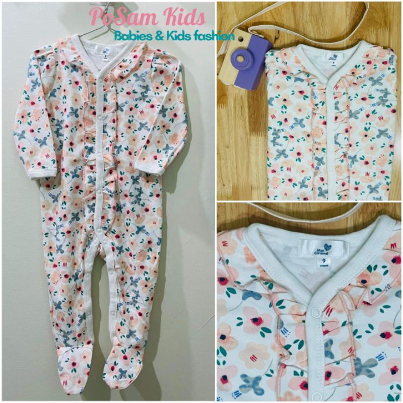 (Chọn mẫu)(Size 18-24M) Body Sleepsuit, Bodysuit dài tay liền tất vớ cho bé trai bé gái, hàng xuất xịn-PoSam Kids.
