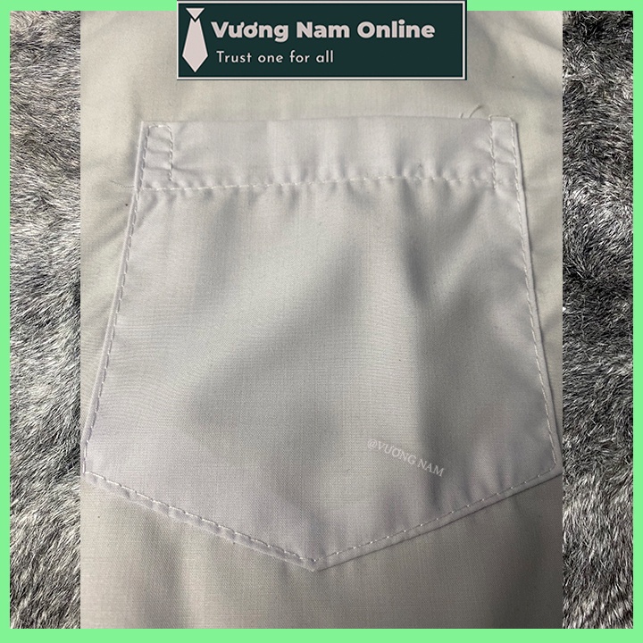 Áo sơ mi học sinh nam trắng tay ngắn và dài vải kate hàng tiêu chuẩn vạc ngang VN93A