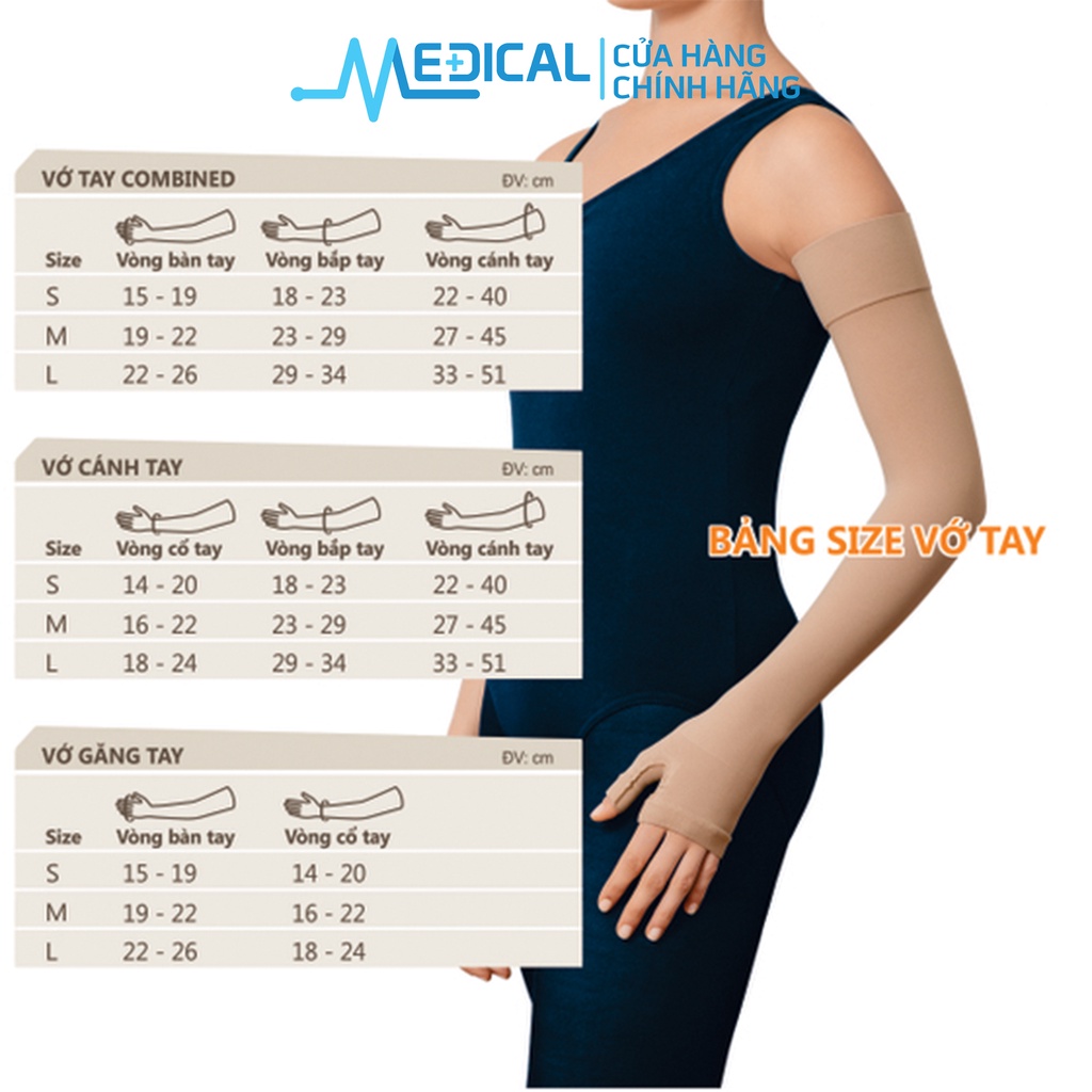 Vớ găng tay hỗ trợ phù bạch huyết JOBST Bella Lite chuẩn áp lực 20-30mmHg - MEDICAL