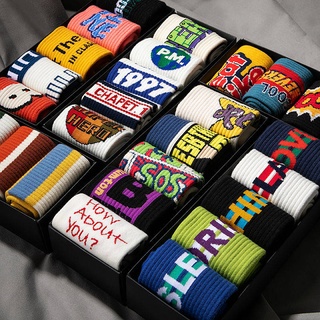 Socks Men's Stockings Women's Mid-Calf Basketball High-Top Long Ins Trendy Winter Boys Sports Hip-Hop Korean Style Cotton Socks 6GoW