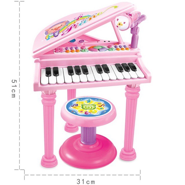 Đàn piano cao 51cm có micro