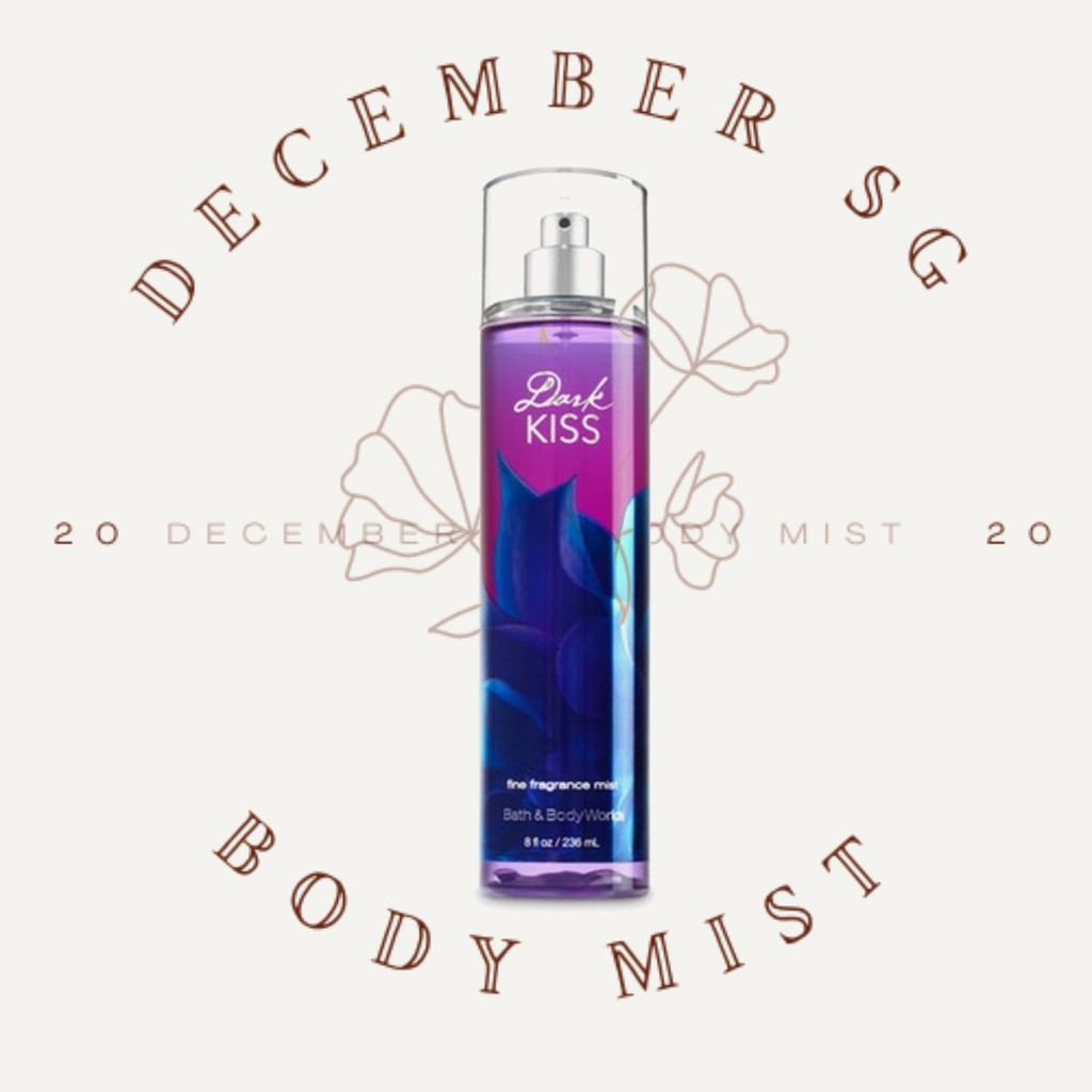 [Auth] Xịt thơm Bath & Body Works Fine Fragrance Mist hương Dark Kiss 30ml/50ml/100ml +𝘿𝙚𝙘𝙚𝙢𝙗𝙚𝙧 𝙎𝙝𝙤𝙥+