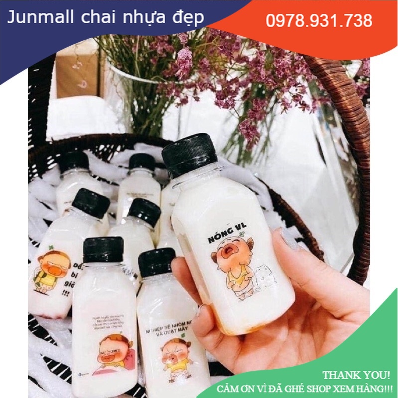 Chai nhựa 75ml 100ml 200ml 250ml 330ml nắp nhôm