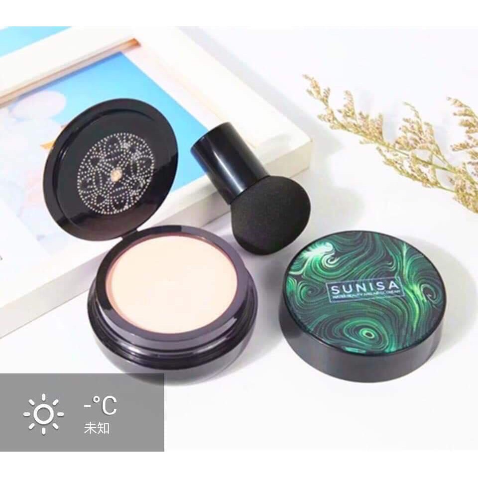 Phấn nước SUNISA Air Cushion CC Cream với mút tán hình nấm tiện lợi cho trang điểm | BigBuy360 - bigbuy360.vn