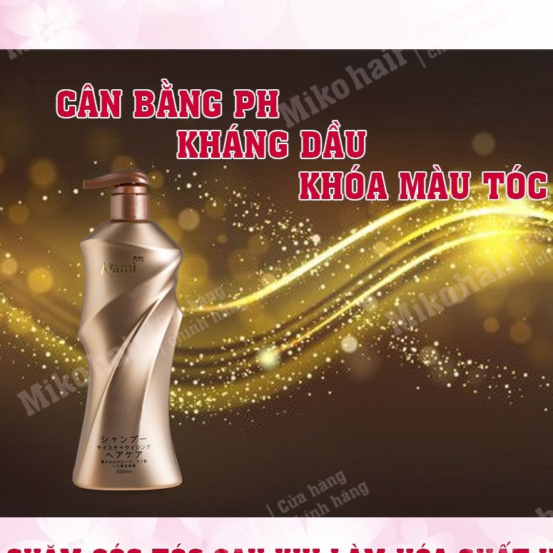 Dầu xả siêu mượt Plus Kami cân bằng PH da đầu, giữ ẩm cho tóc hiệu quả cao, chăm sóc tóc hư tổn