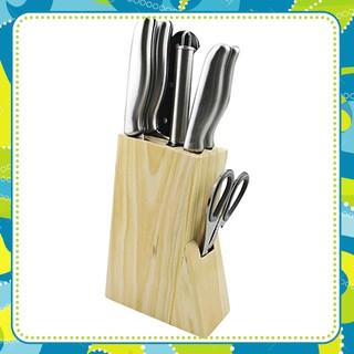 Bộ dao 8 món làm bếp thép không gỉ đế gỗ