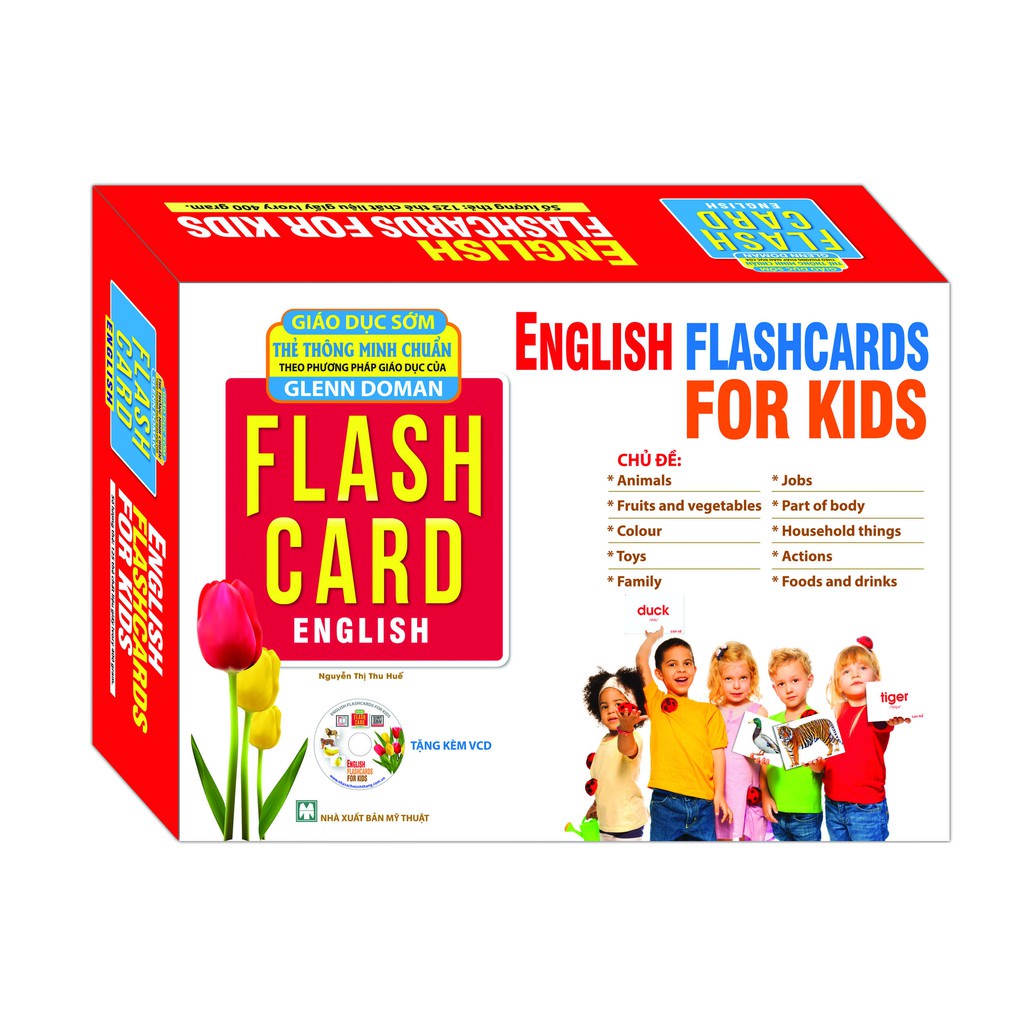 Sách - English Flashcards for kids (Bộ thẻ Tiếng Anh)- Dạy Trẻ Theo Phương Pháp Glenn Doman