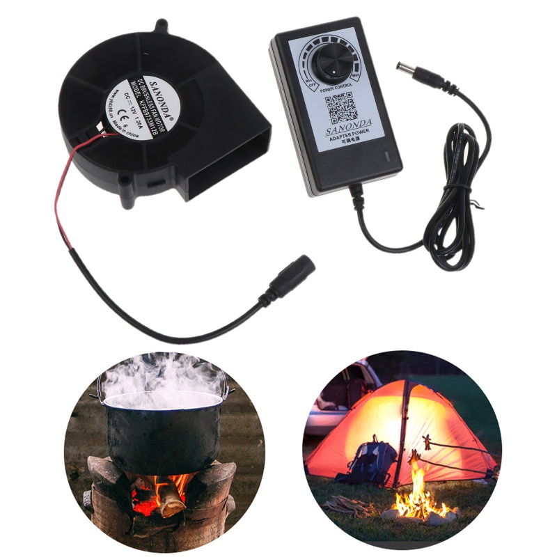 Quạt Thổi Khí BBQ DC 12V 1.2A 4000RPM Tiện Lợi Cho Hoạt Động Ngoài Trời
