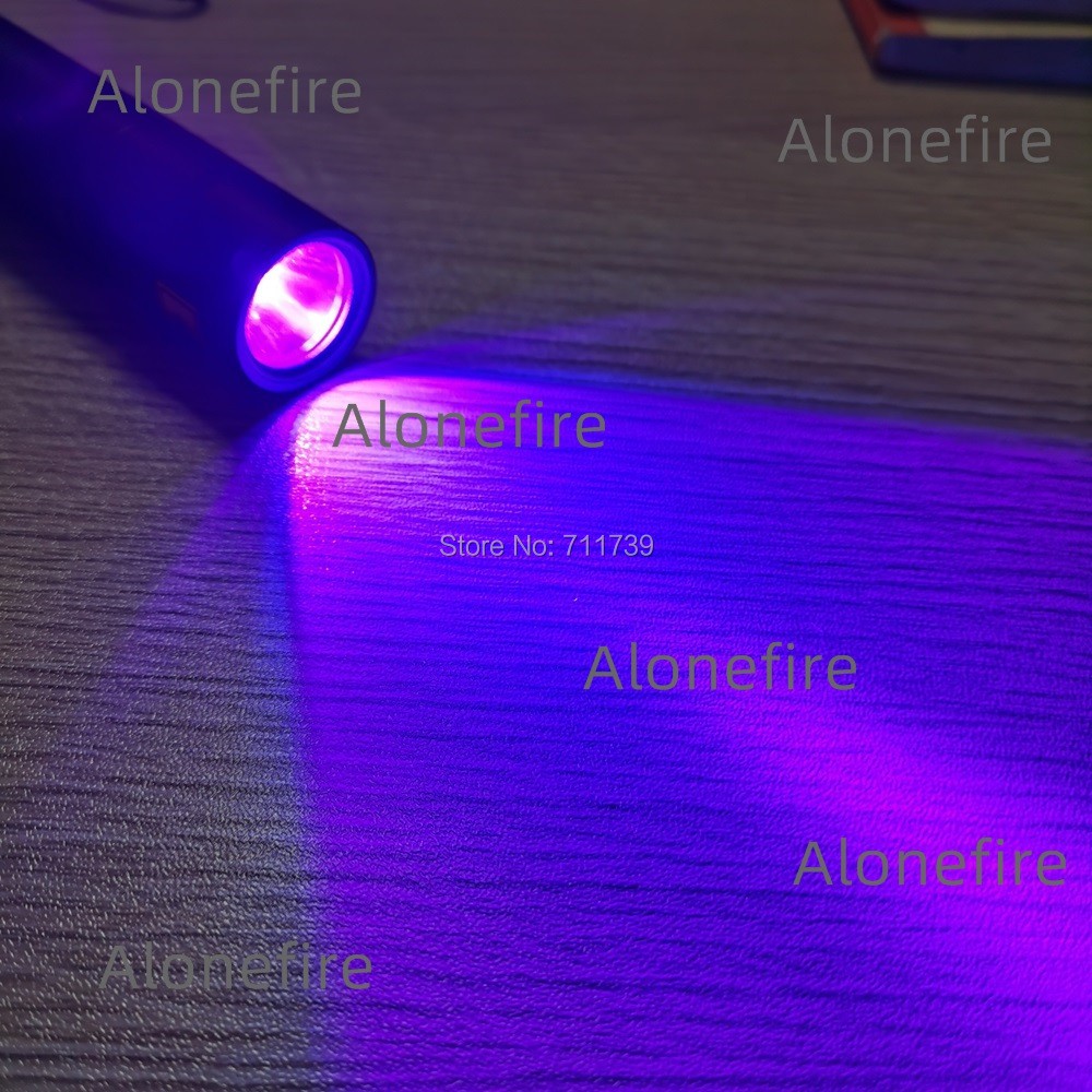 Đèn pin ALONEFIRE SV005 LED UV 395nm vô hình không tia cực tím cho thú cưng
