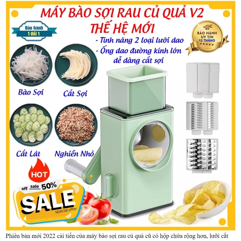 Bộ dụng cụ nạo rau củ quả thái lát bào sợ băm nhỏ đa năng