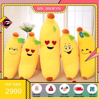 Gấu bông trái chuối cute kích thước 60cm - Gối ôm hình quả chuối mềm mịn dễ thương