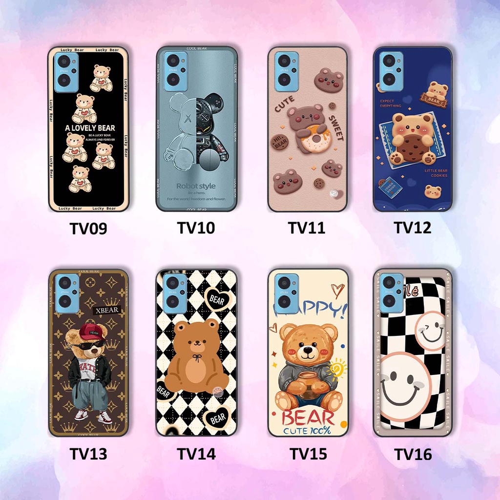 Ốp lưng điện thoại Realme 9i in hình gấu bearbrick, gấu siêu đẹp dễ thương, cute