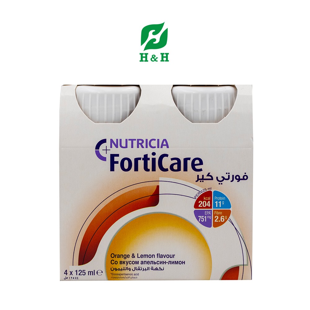 Sữa FORTICARE Nutricia Hà Lan Dinh dưỡng chuyên biệt cho bệnh nhân ung thư - lốc 4 chai/ 125ml