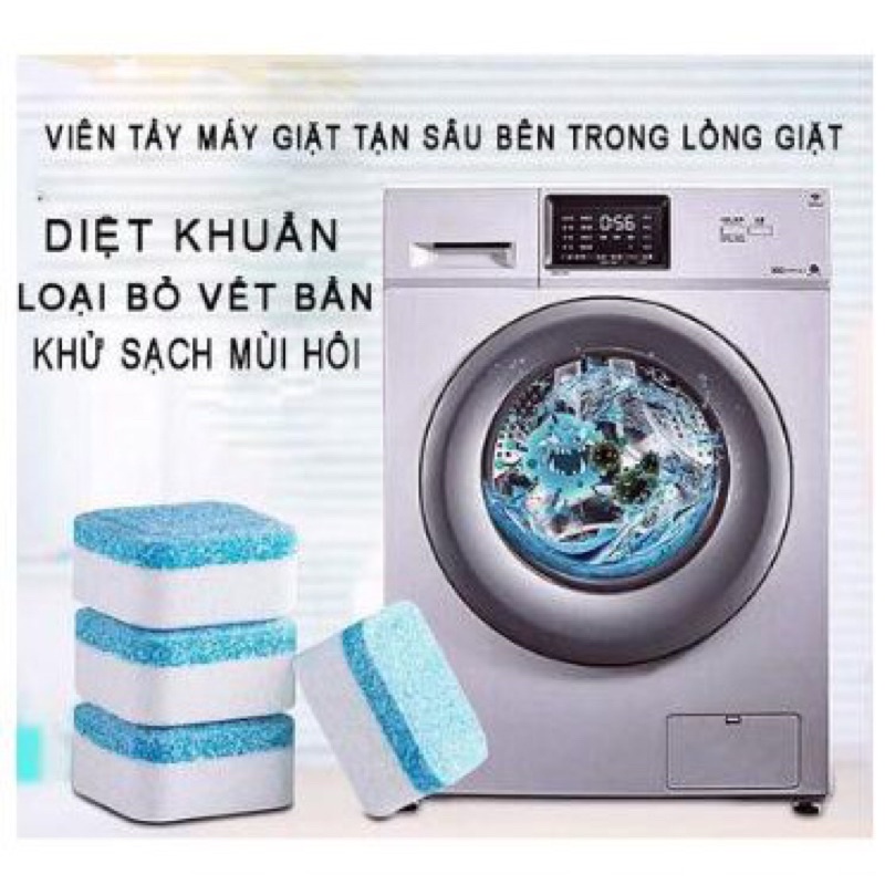 [DÙNG THỬ] Viên Tẩy Vệ Sinh Lồng Máy Giặt - Diệt Khuẩn-Tẩy Cặn Bẩn Máy Giặt Giúp loại bỏ cặn lâu ngày trong máy giặt