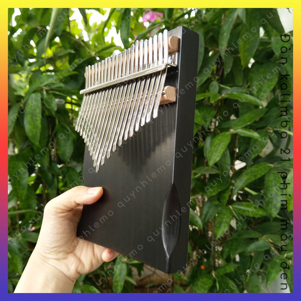 Đàn kalimba 21 phím nguyên khối QUYNHLEMO, Kalimba 21 phím màu đen, đàn piano ngón tay cái phụ kiện tốt với deal sốc