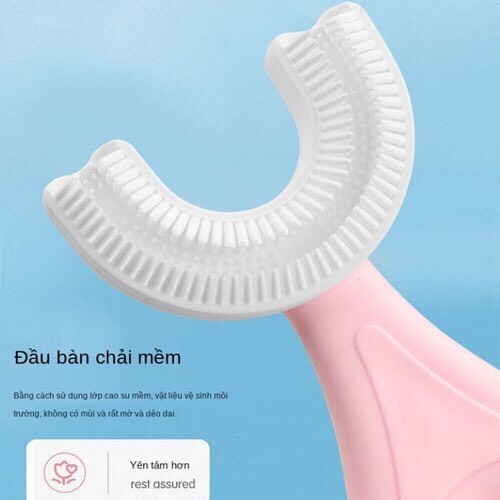 Bàn Chải Đánh Răng Chữ U❤️FREESHIP❤️Bàn Đánh Răng Chữ U Thông Minh Chất Liệu Silicon Cho Bé Từ 2 - 8 Tuổi