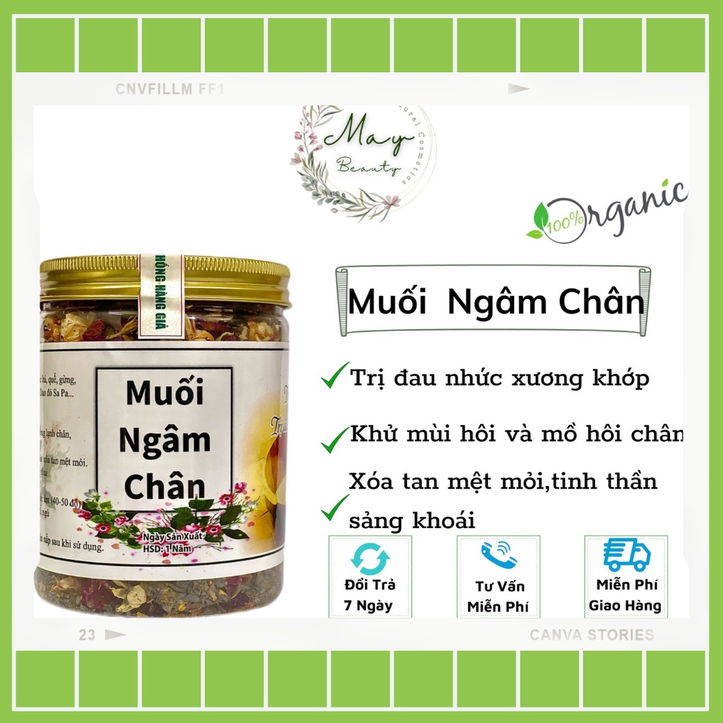 1kg Muối đen ngâm chân thảo dược thiên nhiên handmade