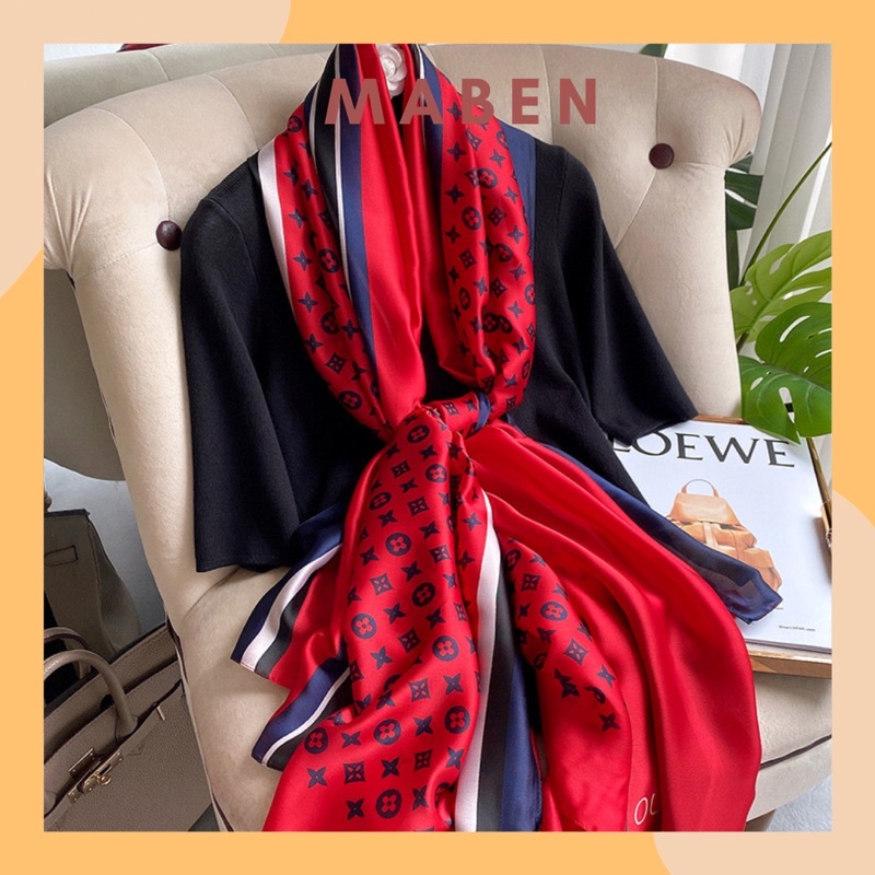 Khăn choàng lụa cao cấp đa năng size 90x180cm