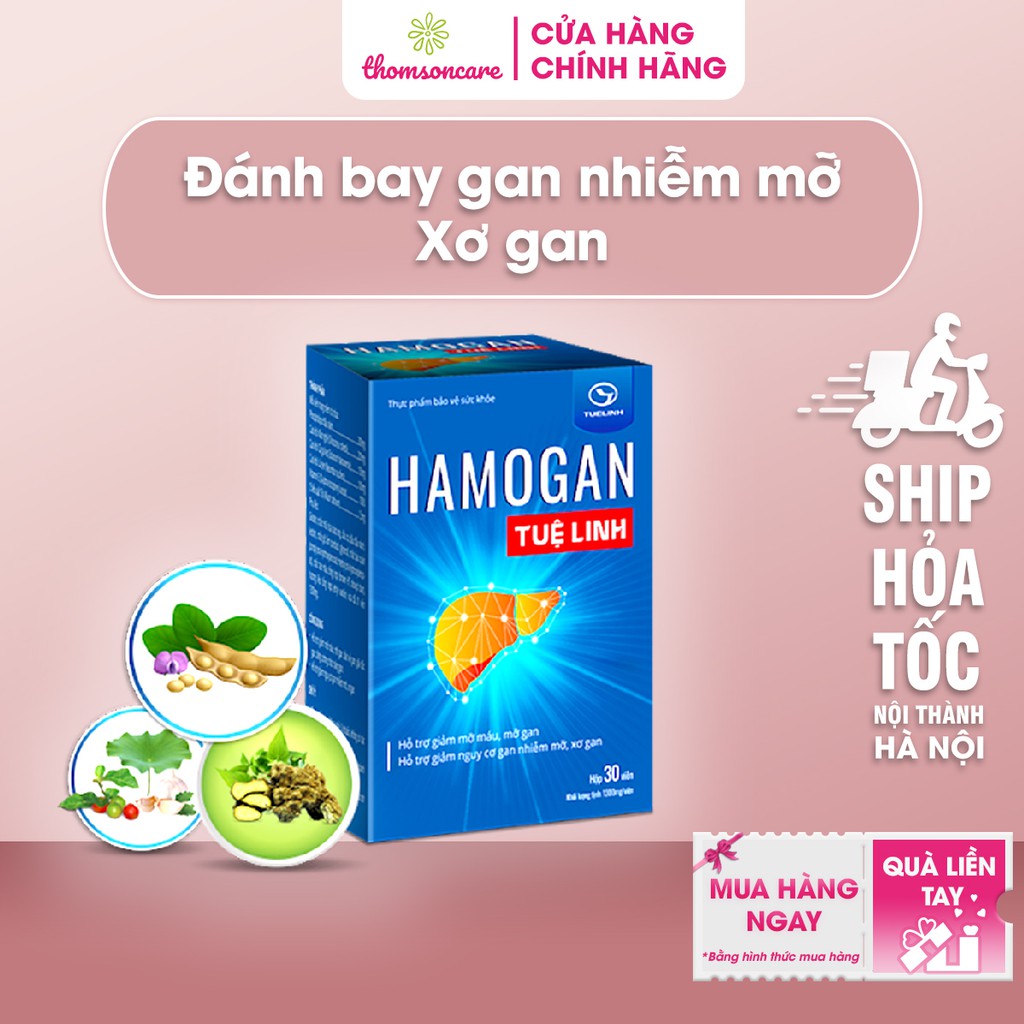 Hamogan Tuệ Linh - Hỗ trợ giải độc gan, giảm mỡ máu - Chính hãng