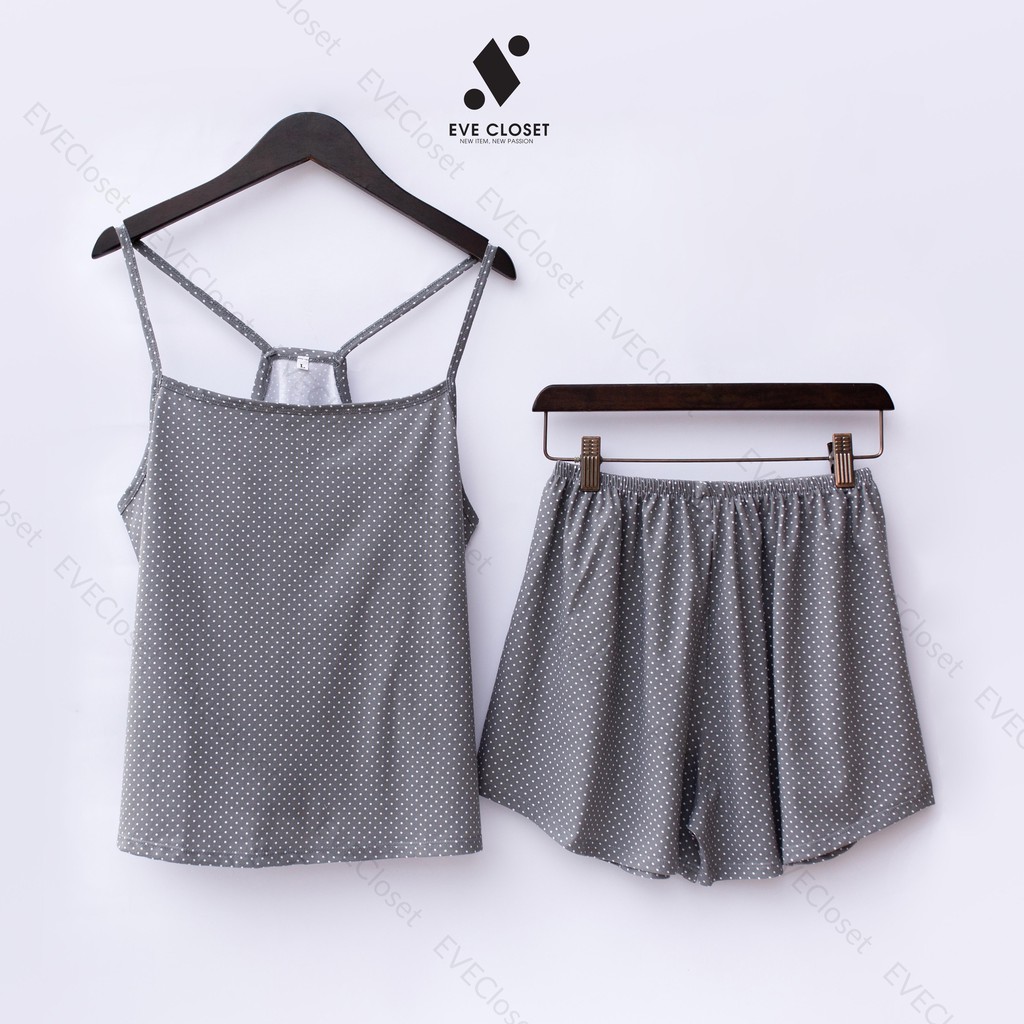 Đồ bộ mặc nhà thun cotton, Đồ bộ thun nữ, Áo thun Quần đùi ngủ Homewear - EveCloset