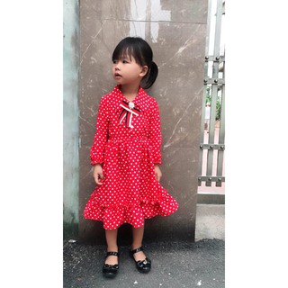 Váy chấm bi bé gái