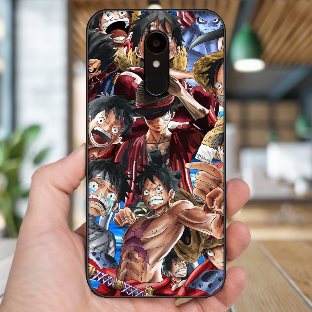 Ốp lưng Xiaomi Redmi 5 viền đen in hình Luffy One Piece